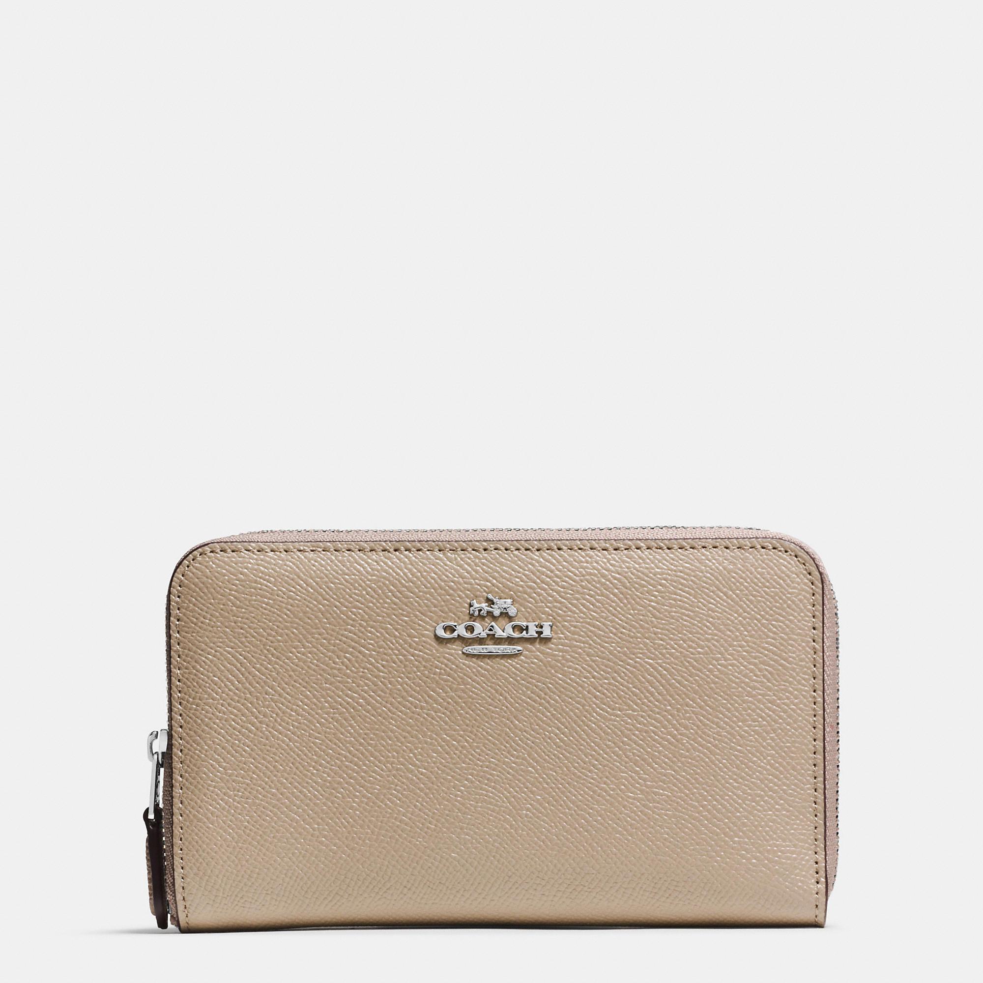 Coach Medium Zip Around Wallet In Crossgrain Leather Lyst